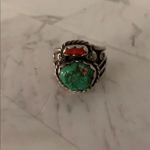 Vintage Turquoise and Silver Man’s ring